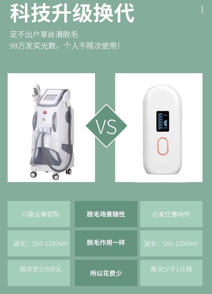 IPL脱毛仪器对比